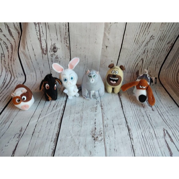 McDonald’s Happy Meal Secret Life of Pets Plush Mini Toy 6 piece lot - Picture 1 of 14
